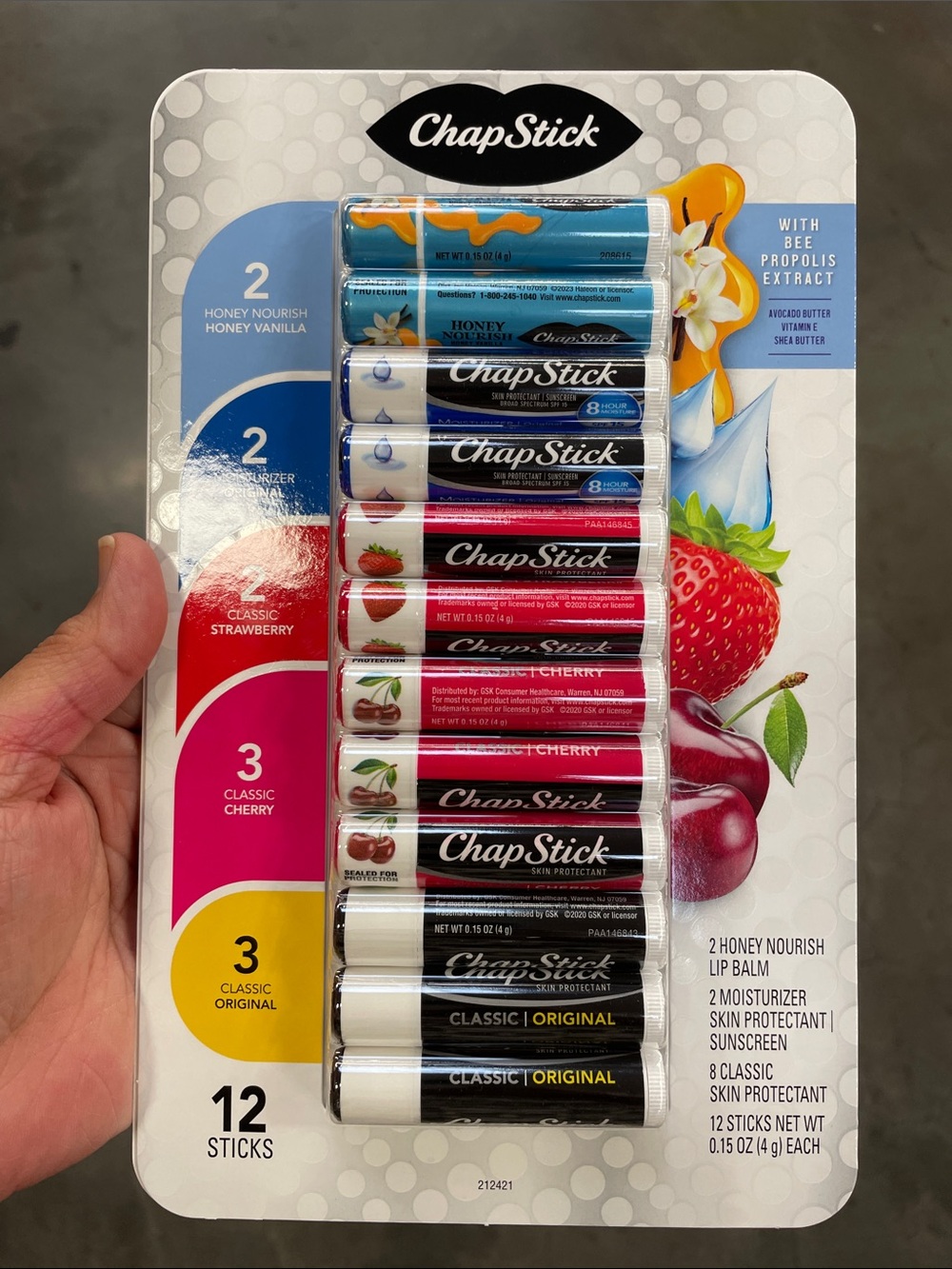 Chap Stick Moisturizer Lip Balm Value Pack 12 Pieces